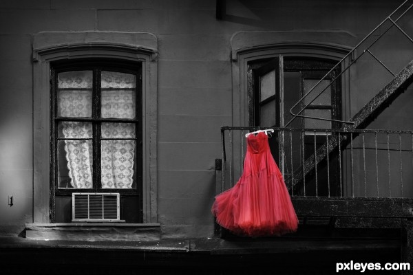 red dress